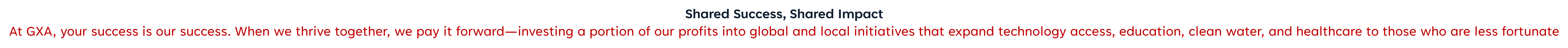 GXA Cares community impact